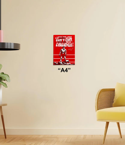 Muhammad Ali – Champion’s Mindset Wall Poster A4 Size - Everanta