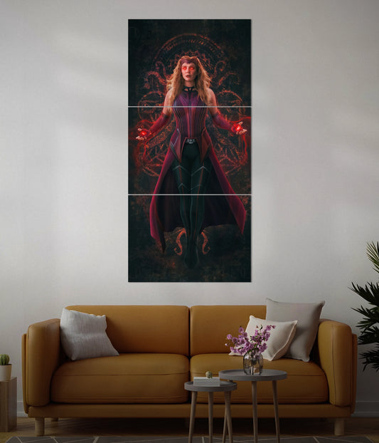 Mystic Power – Scarlet Witch Split Poster in Living Room - Everanta