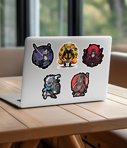 Naruto Anime Sticker Pack  on Laptop's Back - Everanta