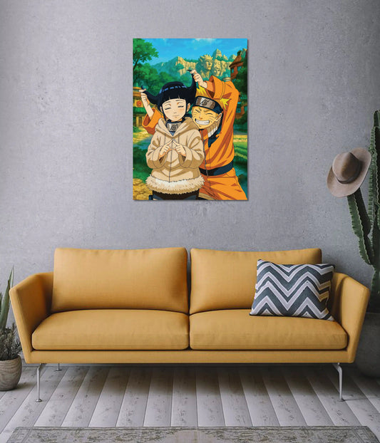 Naruto & Hinata Cute Anime Poster on Wall - Everanta