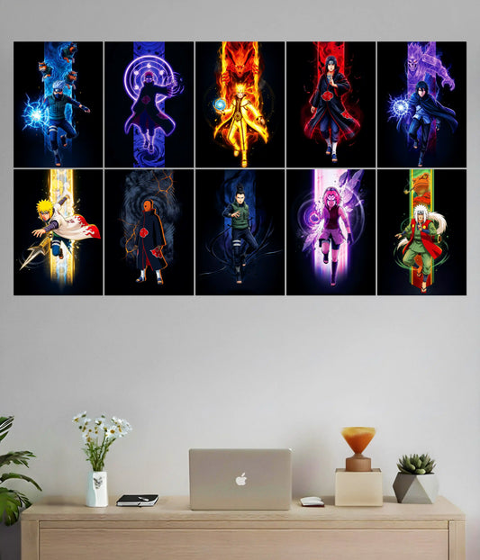Naruto Iconic Characters 10-Piece Wall Poster Set Main Image - Everanta