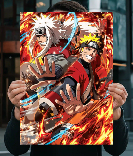 Naruto & Jiraiya Fire Chakra Poster Main Image - Everanta