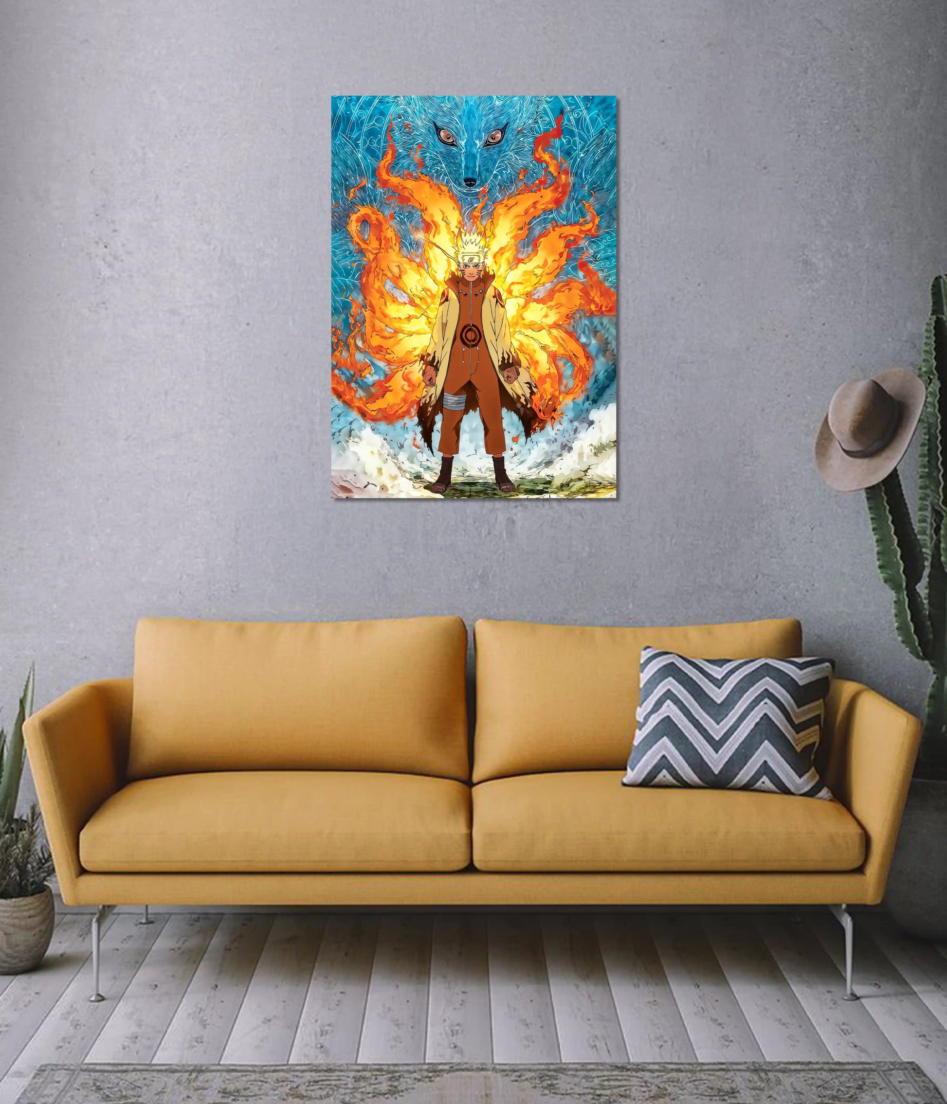 Naruto Kurama Chakra Mode Poster on Wall - Everanta