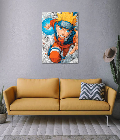 Naruto Rasengan Action Poster on Wall - Everanta