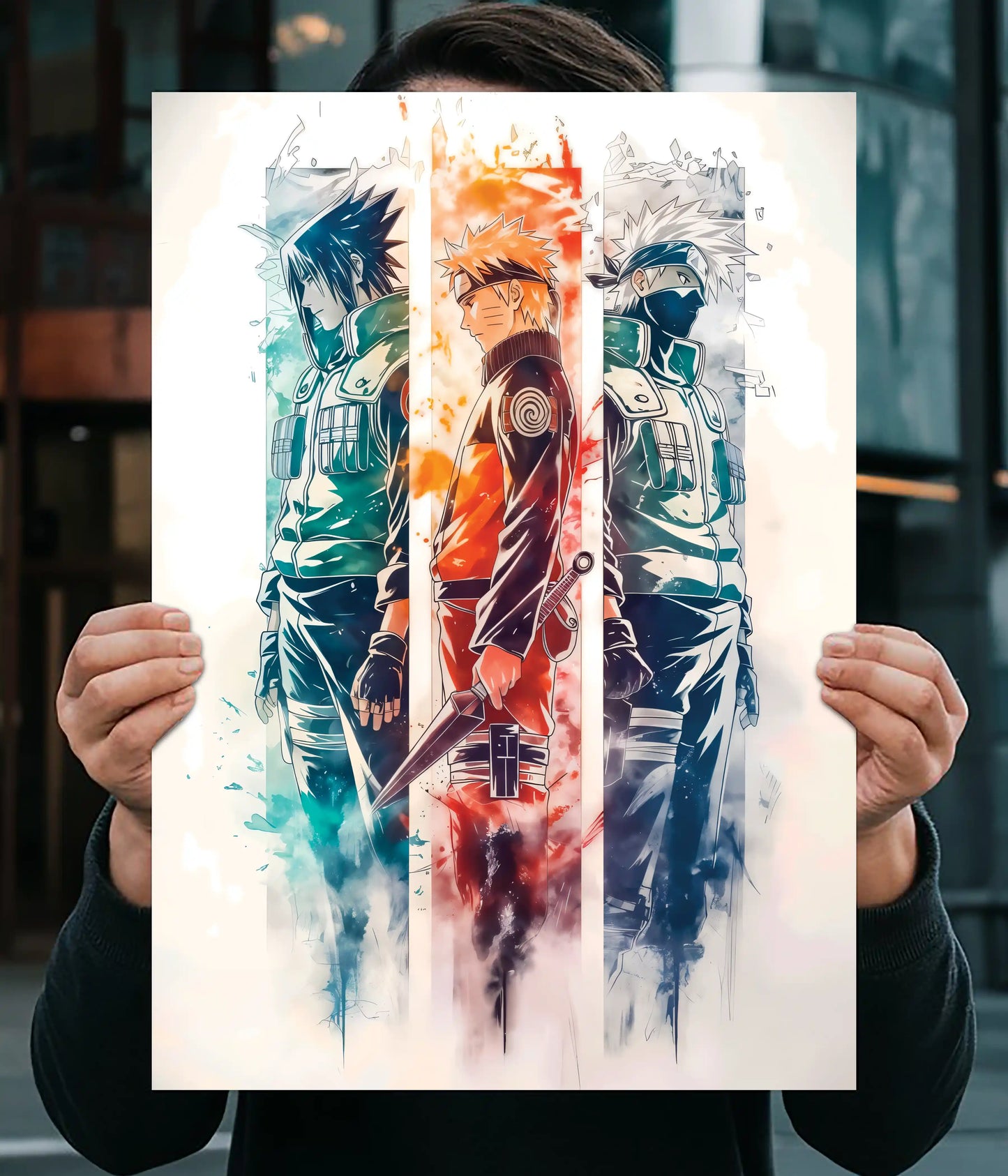 Naruto Sasuke Kakashi Trio Poster Main Image - Everanta