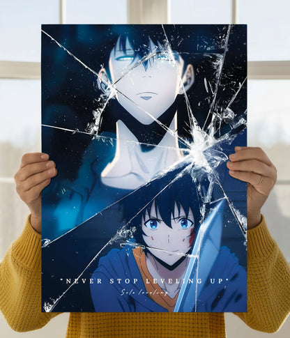 Never Stop Leveling Up – Solo Leveling Wall Poster Main Image - Everanta