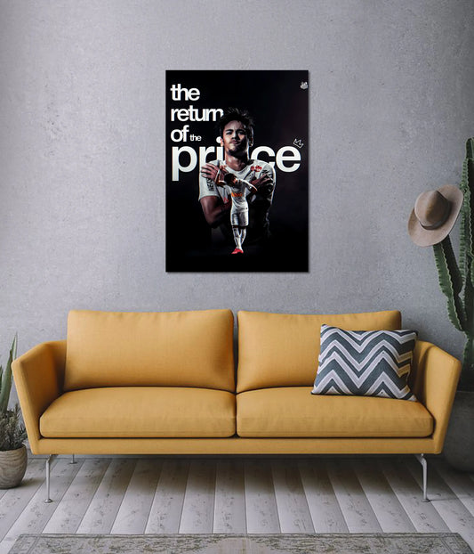 Neymar Jr “Return of the Prince” Football Poster on Wall - Everanta