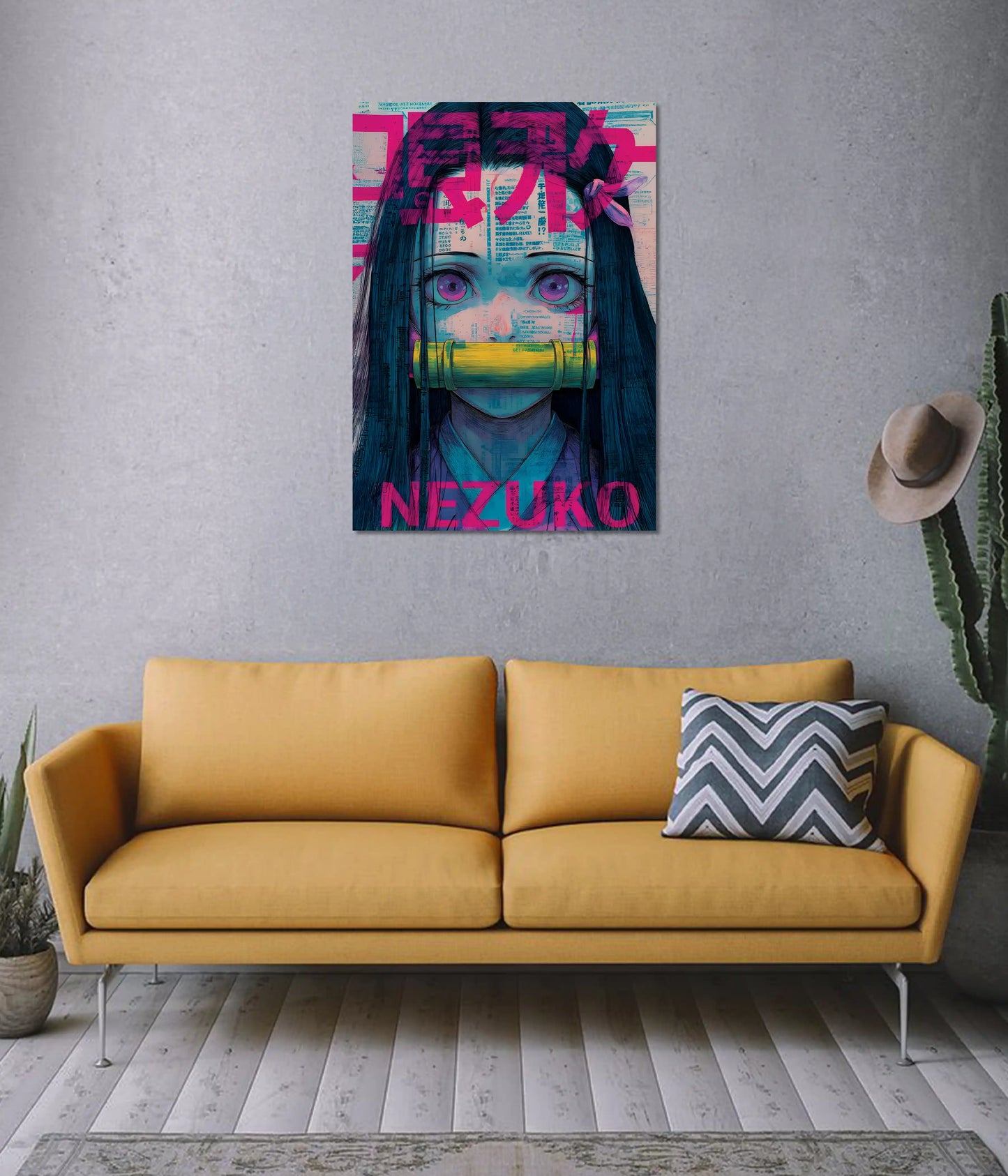 Nezuko Kamado Glow Poster – Demon Slayer Anime on Wall - Everanta