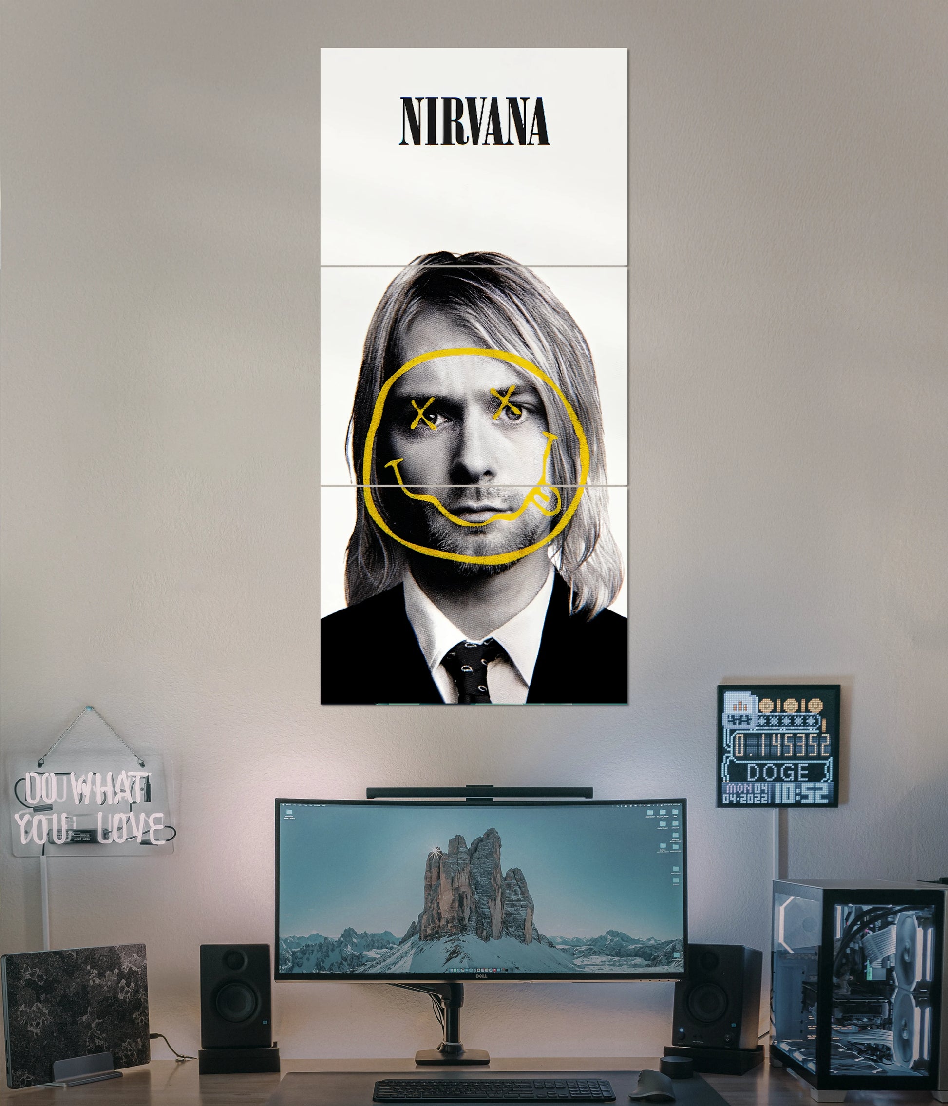 Nirvana Split Poster – Iconic Grunge Wall Art for Music Lovers Main Image - Everanta