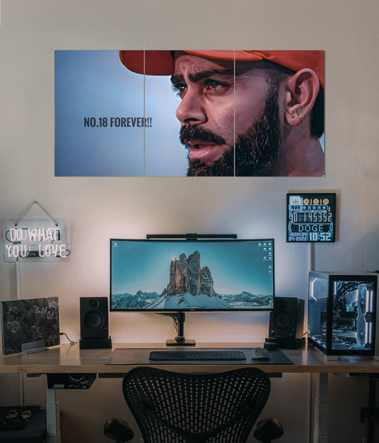 No.18 Forever – Virat Kohli Split Wall Poster Main Image - Everanta