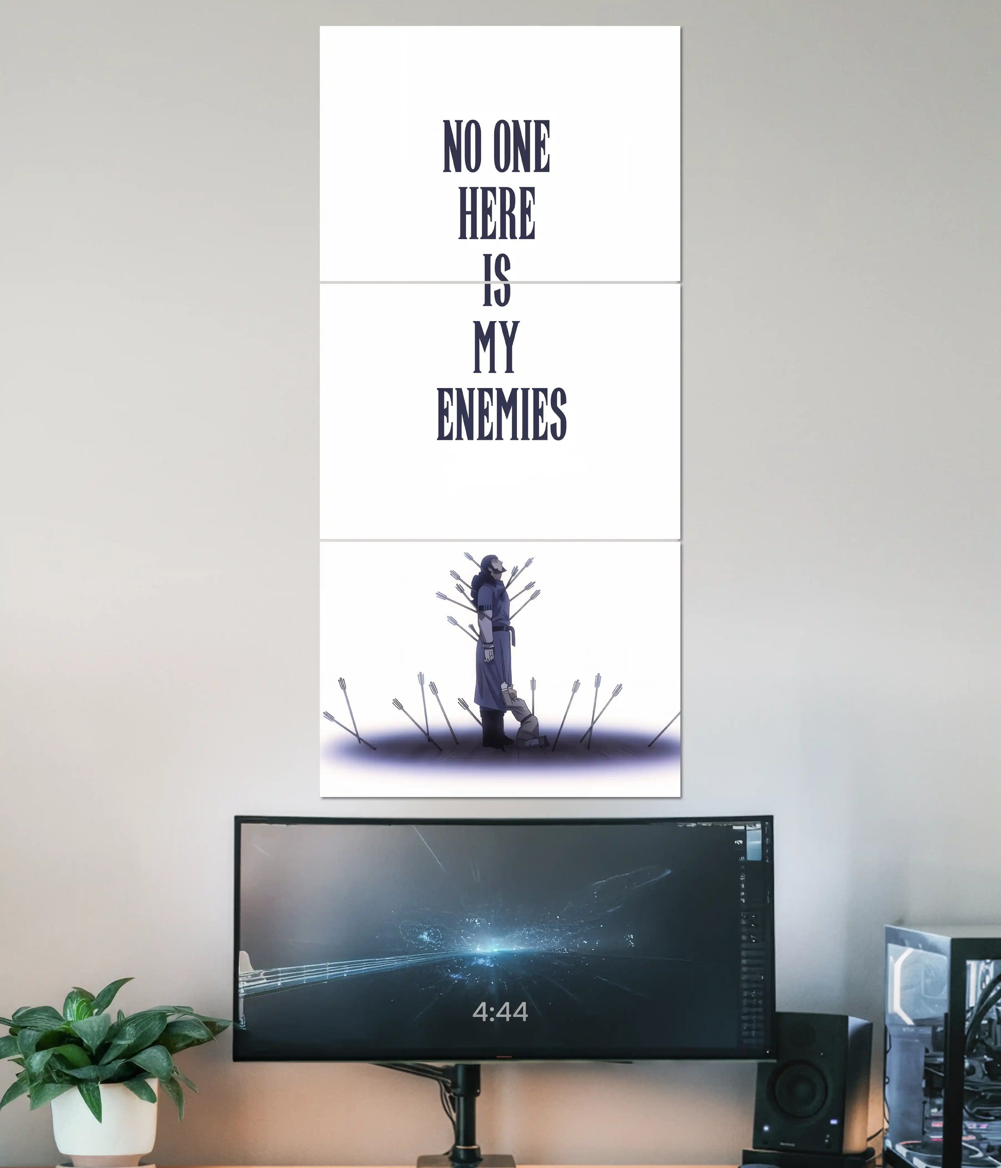 No One Here Is My Enemies Anime Split Poster Main Image - Everanta