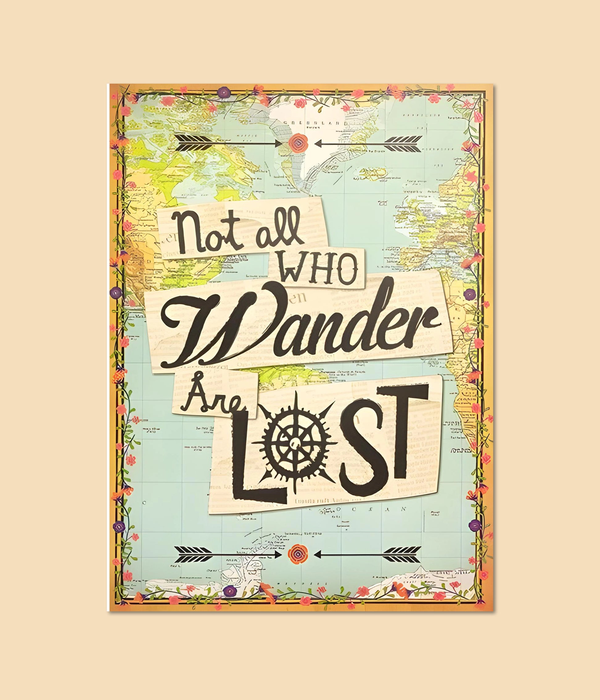 Not All Who Wander Are Lost – Nature & Travel Quote Poster Main Image - Everanta