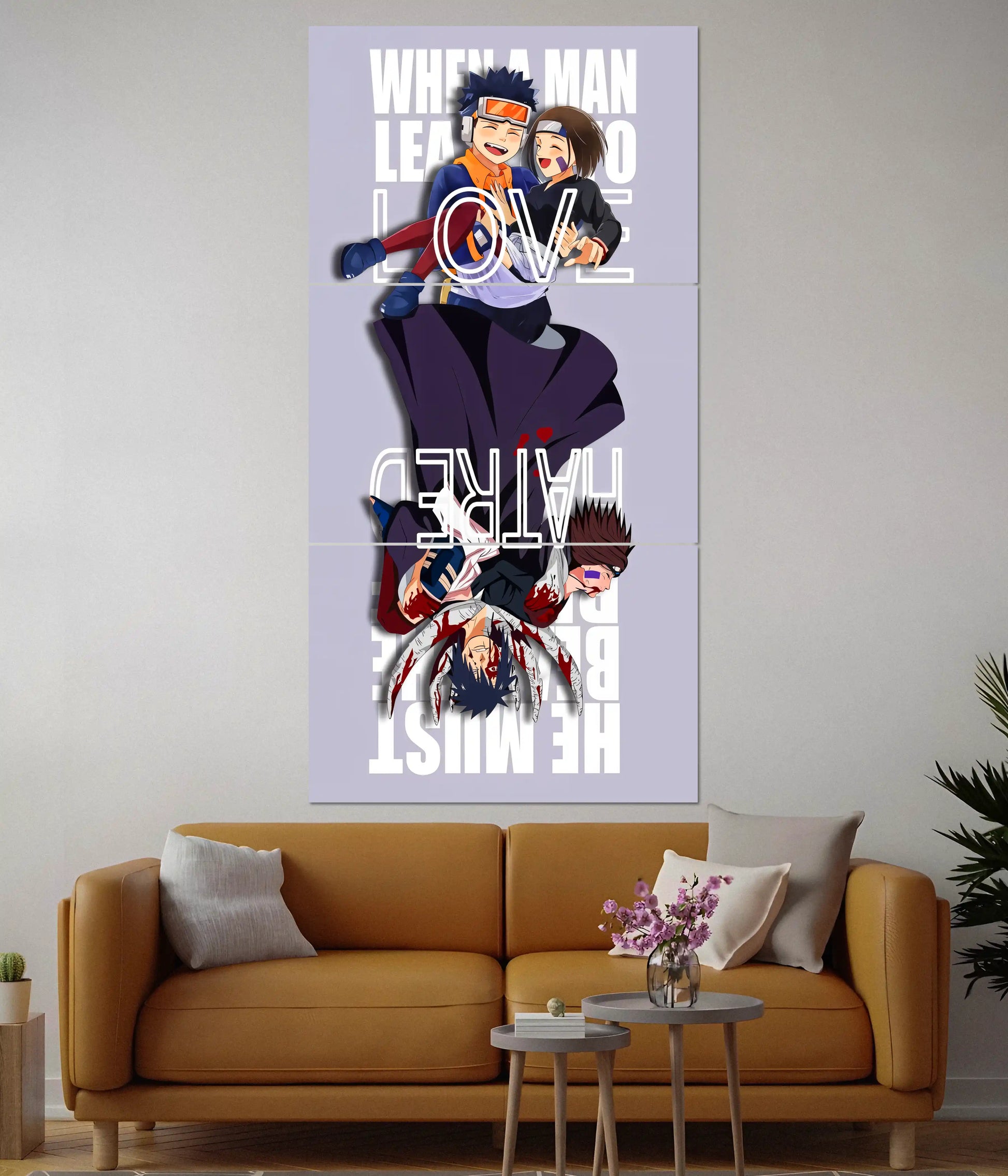 Obito & Rin Split Poster - Naruto Anime - Everanta