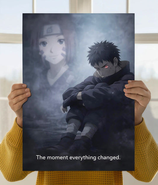 Obito Uchiha “Everything Changed” Wall Poster Main Image - Everanta