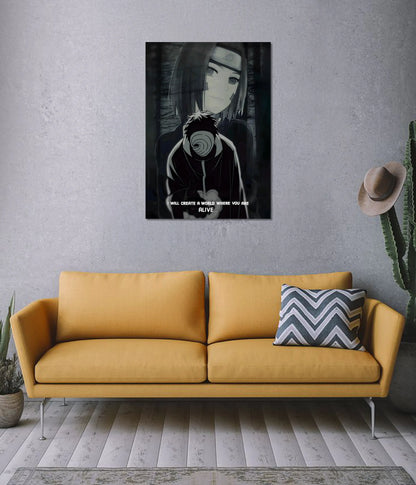 Obito Uchiha Sad Wall Poster on Wall - Everanta