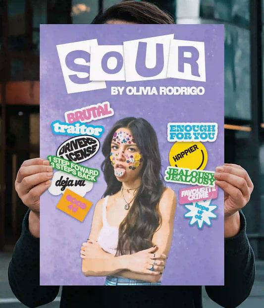 Olivia Rodrigo SOUR Album Aesthetic Wall Poster Main Image - Everanta