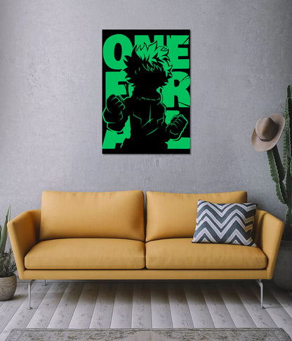 One For All – Green Hero Anime Wall Poster on Wall - Everanta