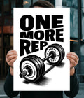 One More Rep Poster – Gym Motivation