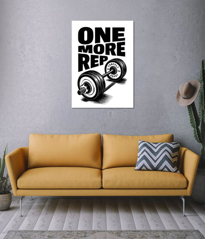 One More Rep Poster – Gym Motivation on Wall - Everanta