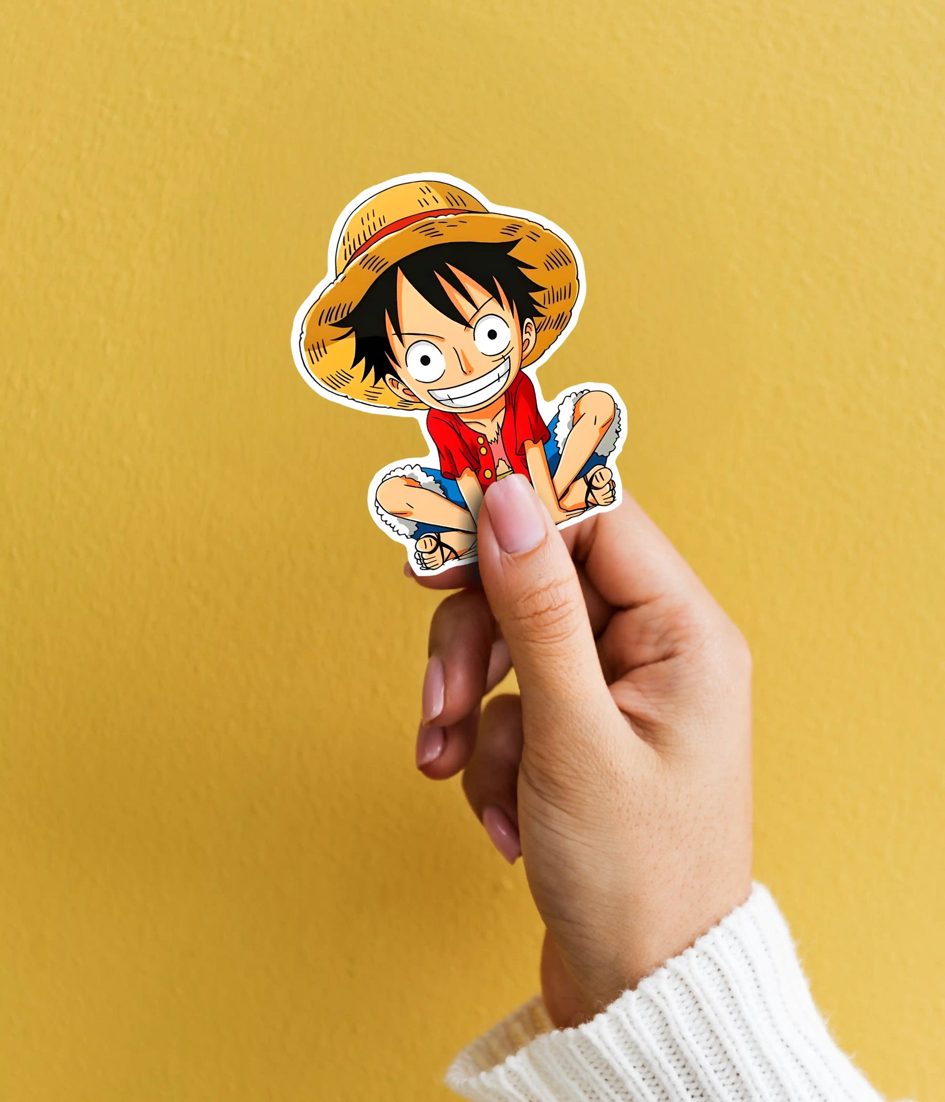 One Piece Chibi Anime Stickers Pack in Hand - Everanta