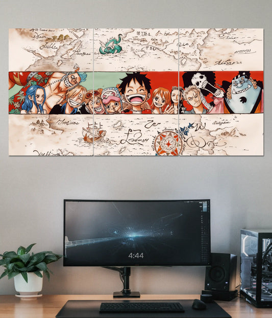 One Piece Crew Map Split Poster Main Image - Everanta