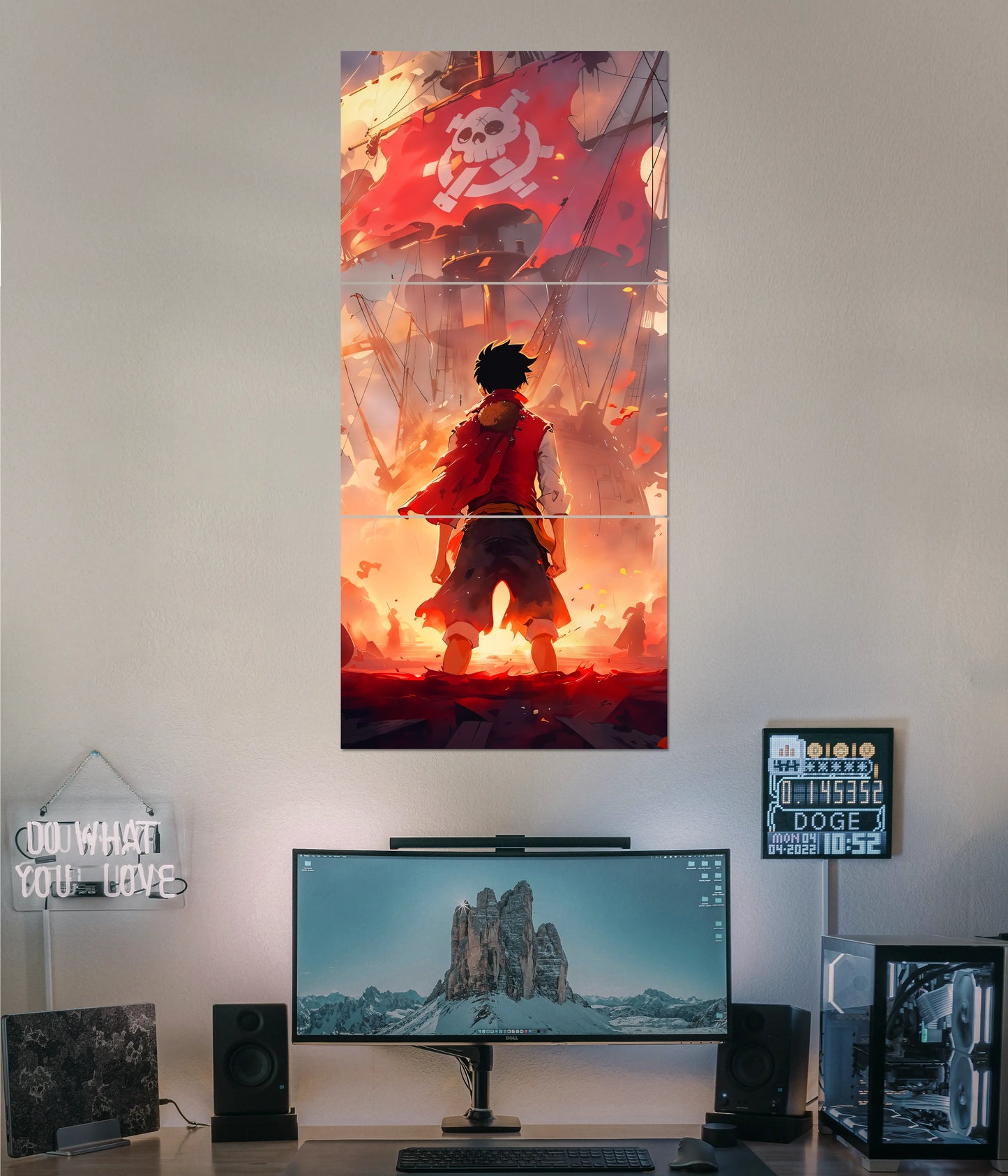 One Piece Luffy Pirate Ship – Anime Split Wall Poster - Everanta