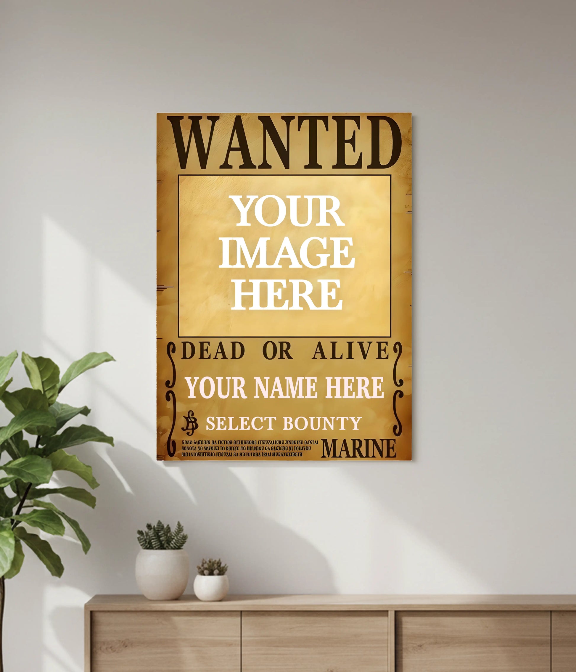 One Piece Wanted Poster | Custom Anime Wall Poster - Everanta