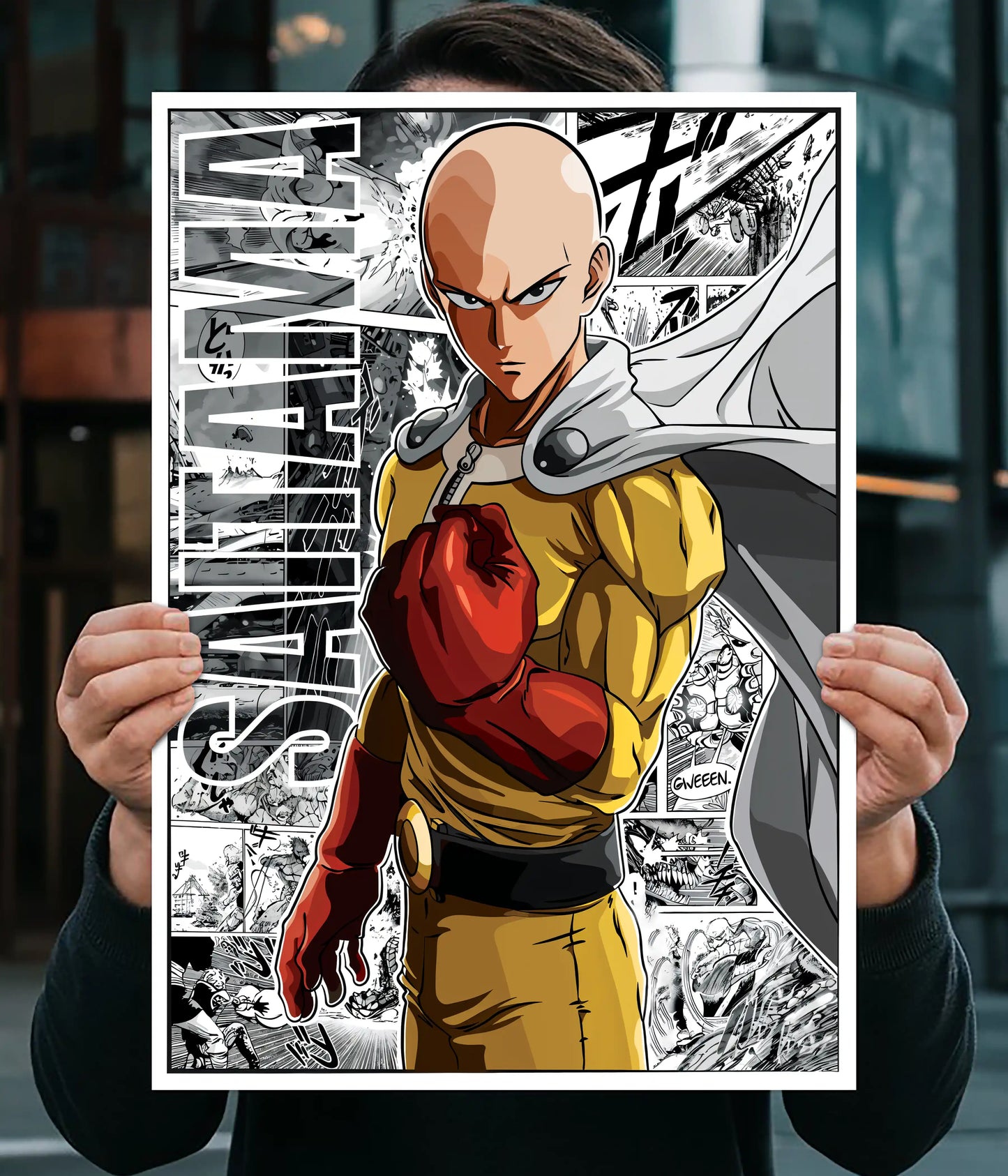 One Punch Resolve – Saitama Anime Wall Poster Main Image - Everanta