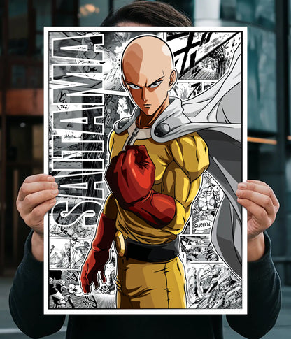 One Punch Resolve – Saitama Anime Wall Poster Main Image - Everanta