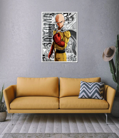 One Punch Resolve – Saitama Anime Wall Poster on Wall - Everanta