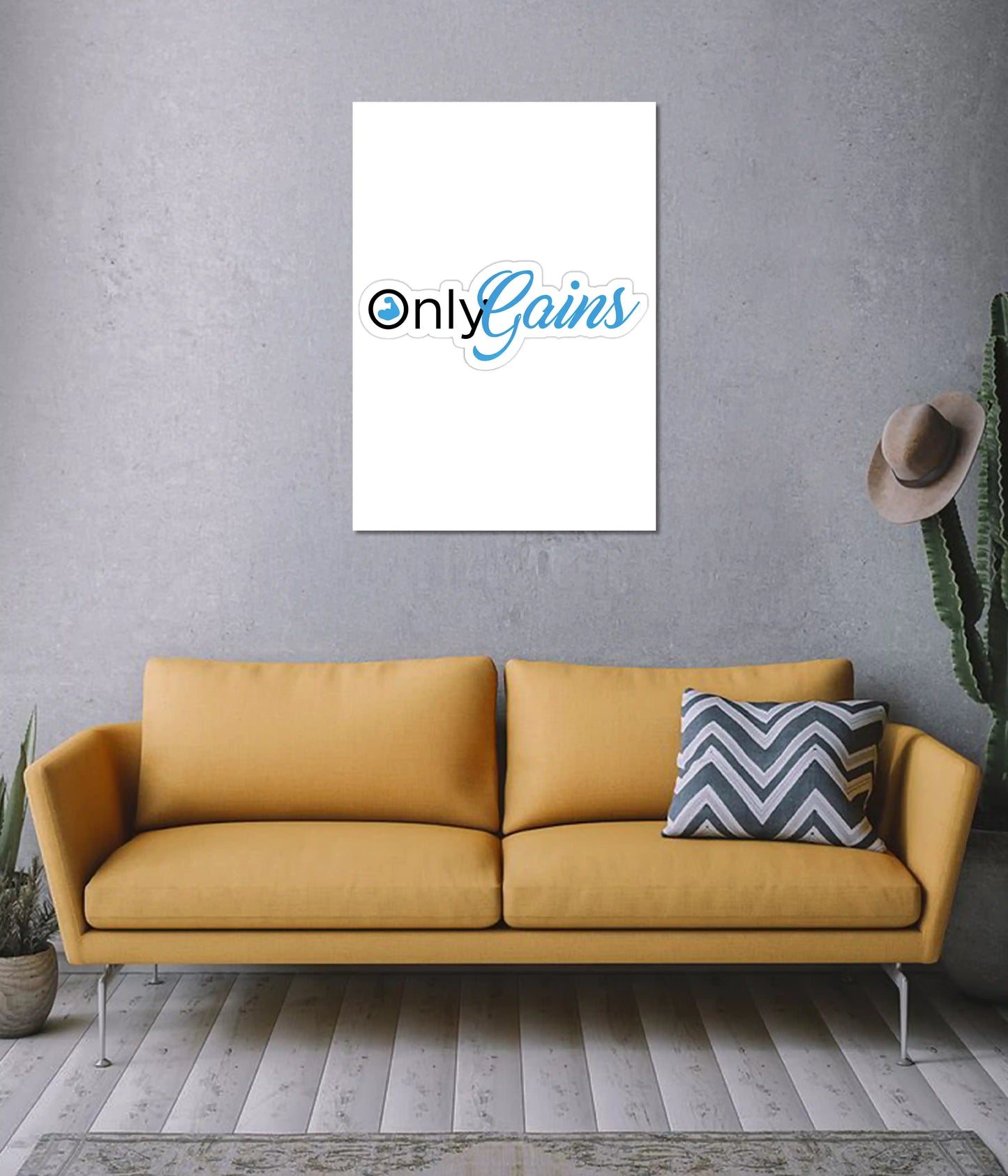 Only Gains Fitness Wall Poster on Wall - Everanta