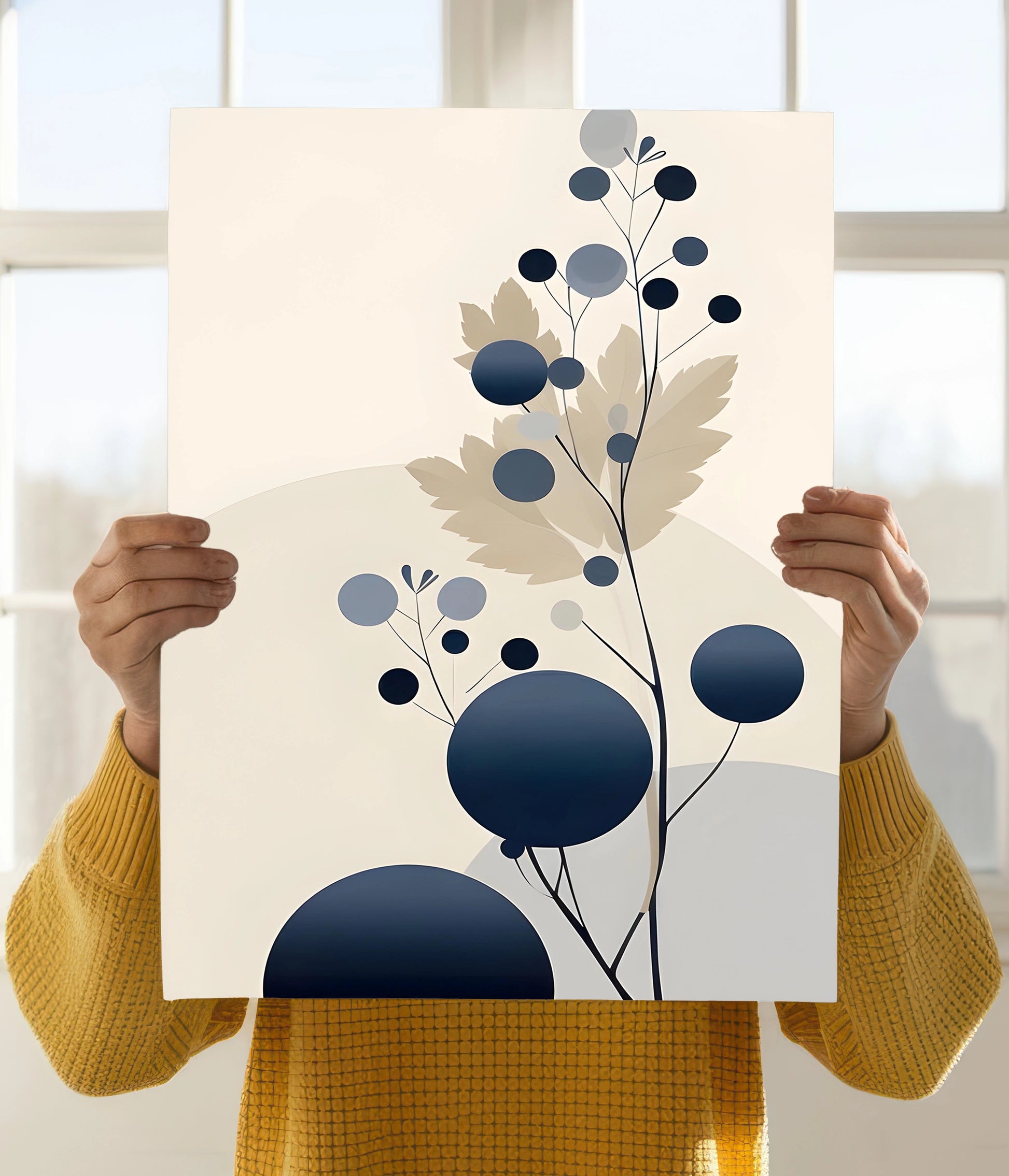 Outdoor Nature Pattern – Aesthetic Abstract Wall Poster Holding Image - Everanta