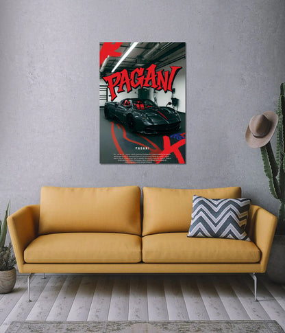 Pagani Huayra Supercar Wall Poster on Wall - Everanta