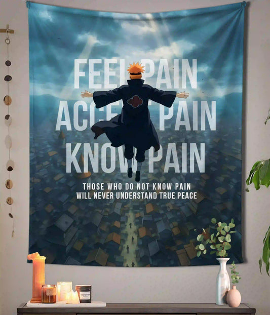 Pain Philosophy Naruto Anime Tapestry Main Image - Everanta