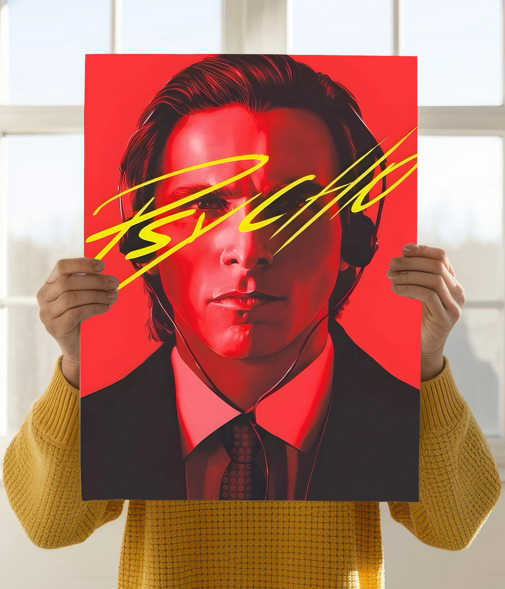 Patrick Bateman – American Psycho Poster Holding Image - Everanta