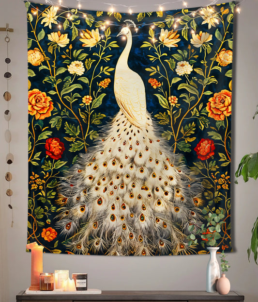 Peacock Garden – Royal Wall Tapestry Main Image - Everanta