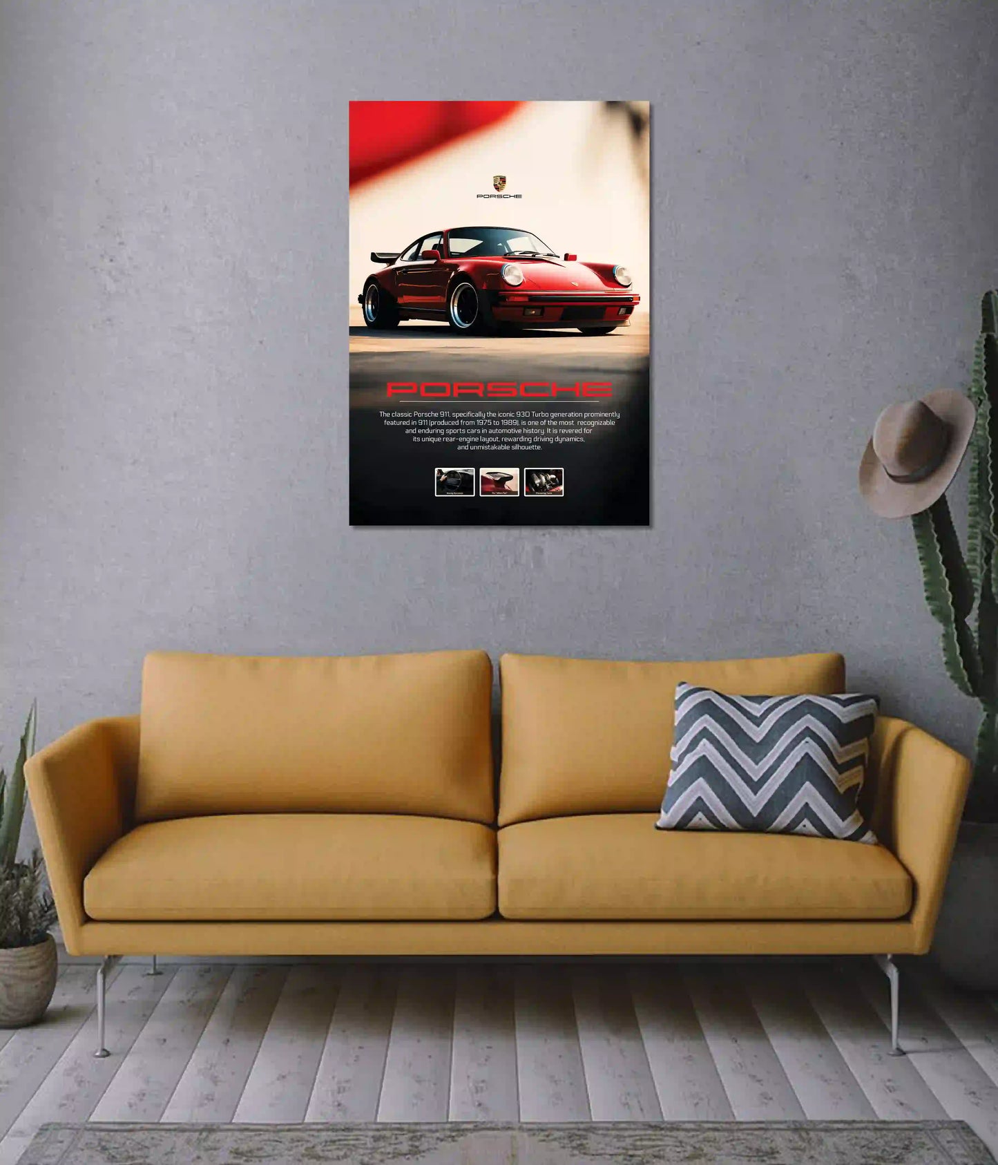 Porsche 911 Turbo (930) Heritage Poster on Wall - Everanta
