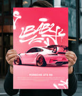 Porsche GT3 RS Baby Pink Supercar Poster