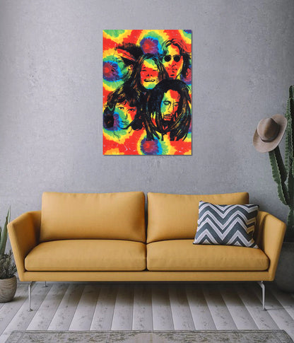 Psychedelic Music Legends Wall Poster on Wall - Everanta