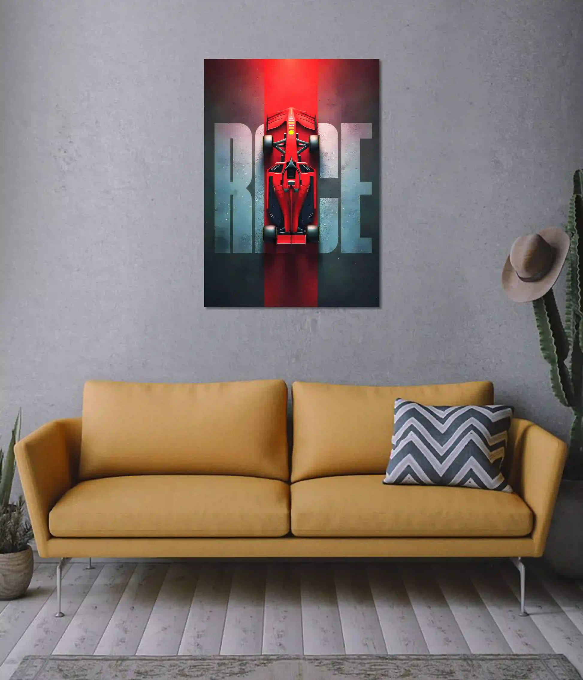 Race Mode Formula 1 Racing Wall Poster on Wall - Everanta