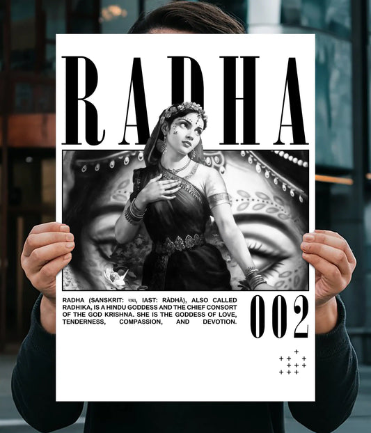 Radha Aesthetic Devotional Wall Poster Main Image - Everanta