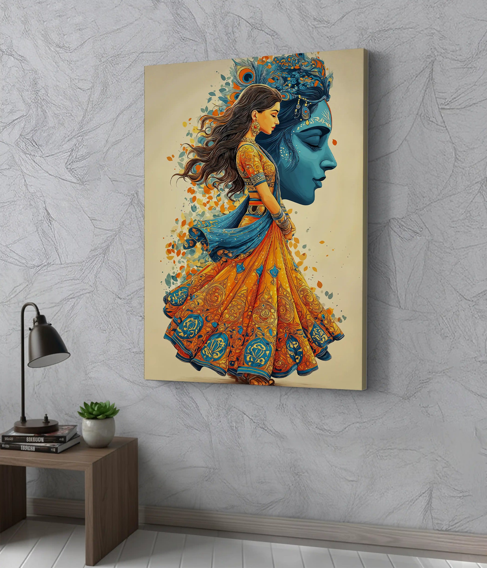 Radha Krishna – Divine Harmony Canvas Print on Wall - Everanta