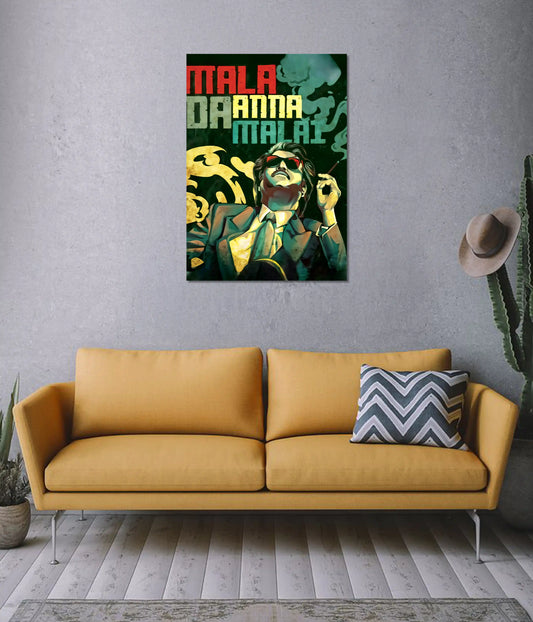 Rajinikanth Iconic Swag Tamil Cinema Wall Poster on Wall - Everanta