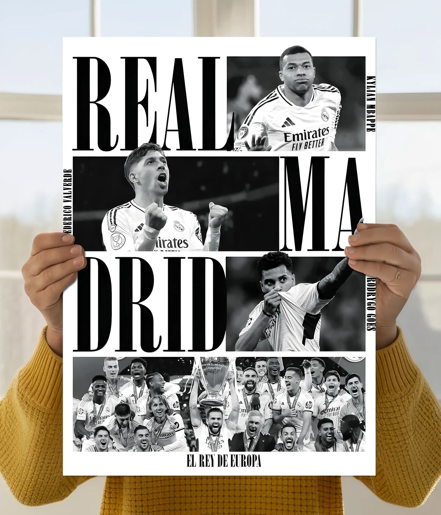 Real Madrid Champions Collage Poster Main Image - Everanta