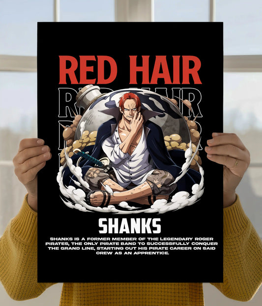 Red Hair Shanks One Piece Poster Main Image - Everanta