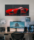 Red Lamborghini Fury – Car Split Poster