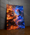 Rengoku vs Akaza Inferno Clash Metal Poster