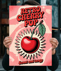 Retro Cherry Pop Vintage Art Poster