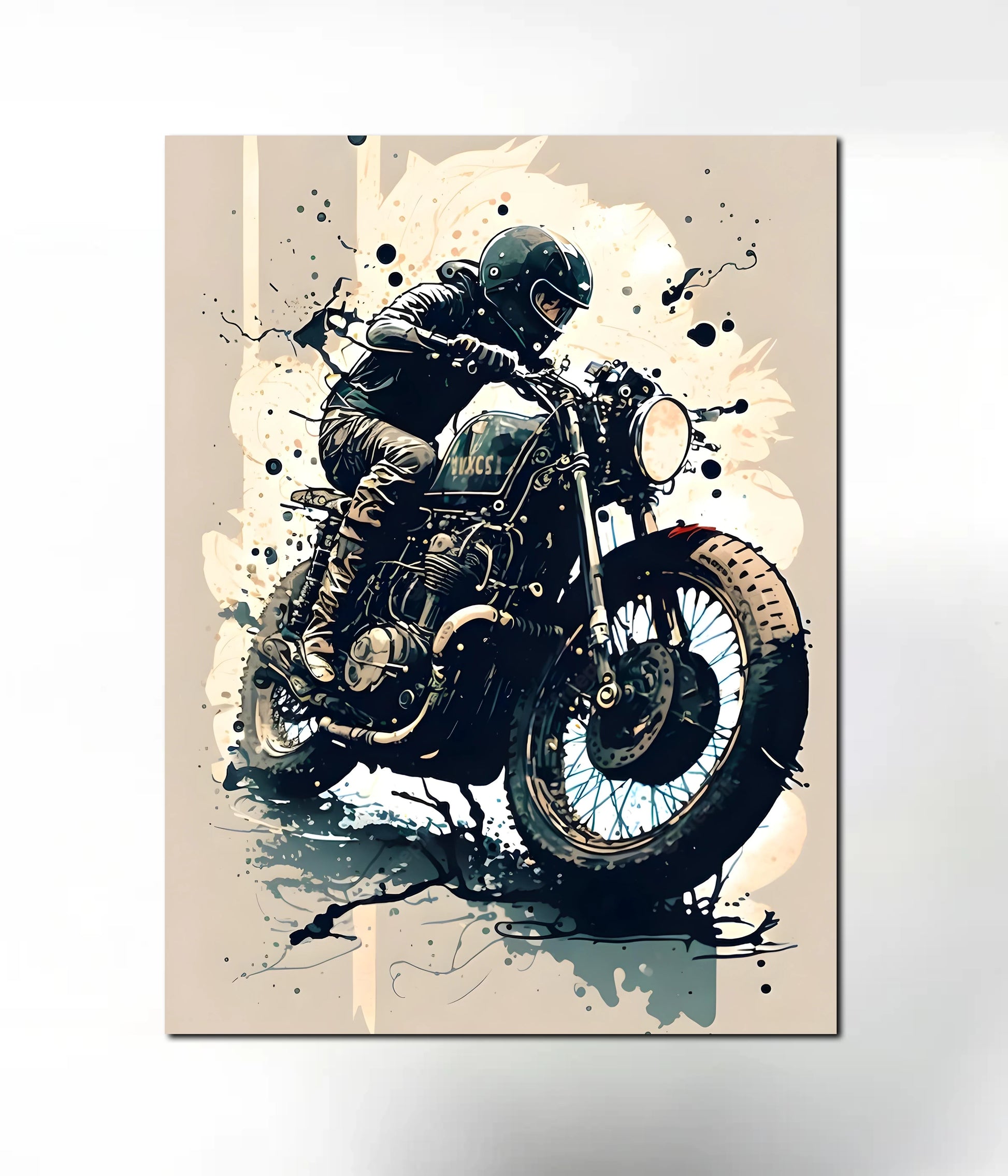Ride the Rage – Motorbike Rider Metal Poster Main Image - Everanta