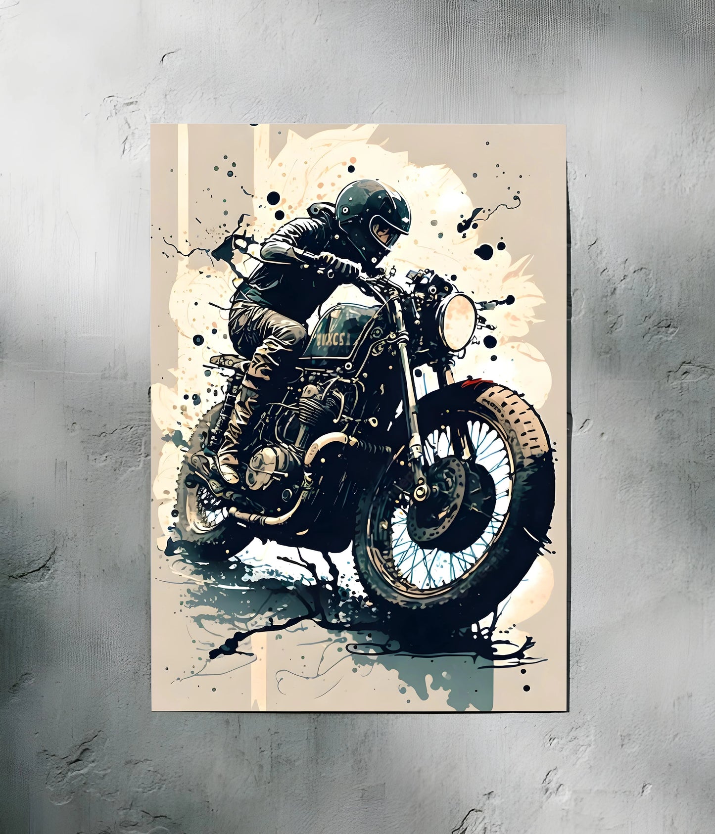 Ride the Rage – Motorbike Rider Metal Poster Second Image - Everanta